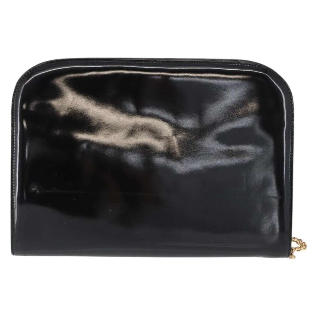 Salvatore Ferragamo Vintage Gancini Chain Shoulder Bag Black Good condition - Back View