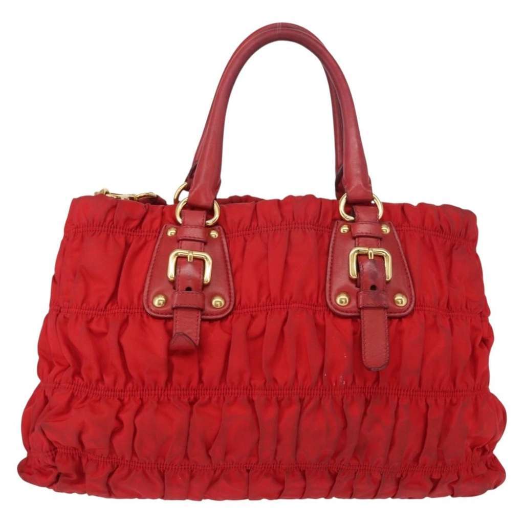Prada Gaufre Convertible Tote Red Good condition - Back View
