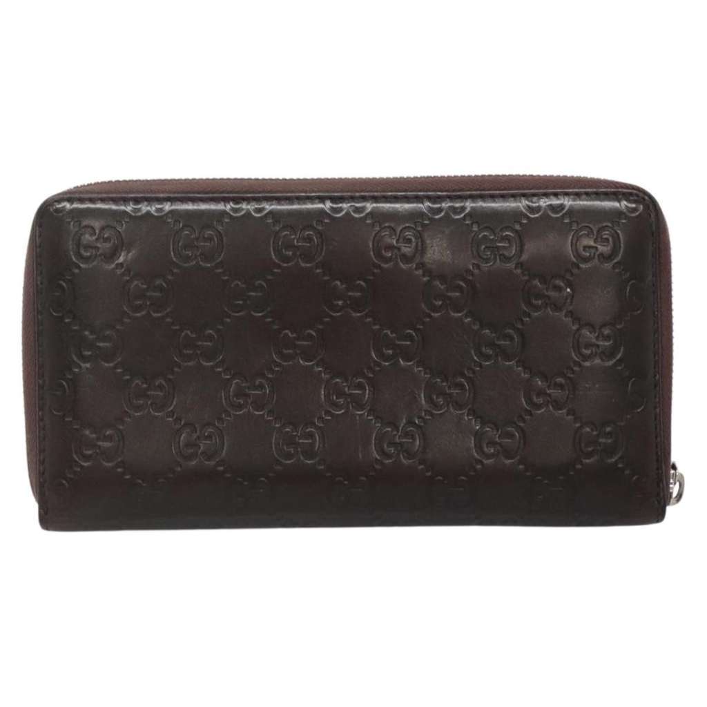 Gucci Guccissima Wallet Brown Leather Good condition - Back View