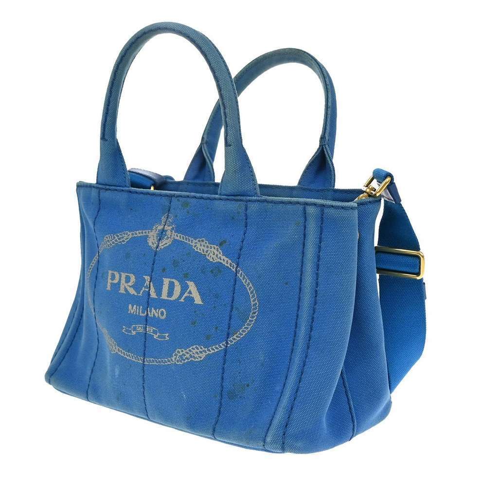 Prada Canapa Convertible Tote Blue Canvas Good condition - Inside View