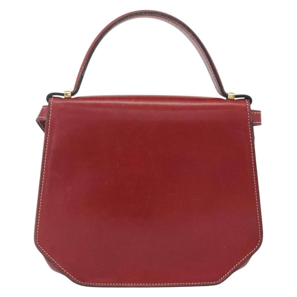 Christian Dior Vintage Handbag Red Leather Good condition - Back View