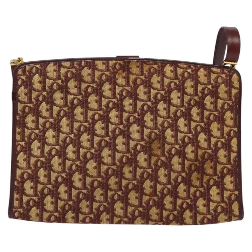 Christian Dior Trotter shoulder bag Red Canvas Good condition - Back View