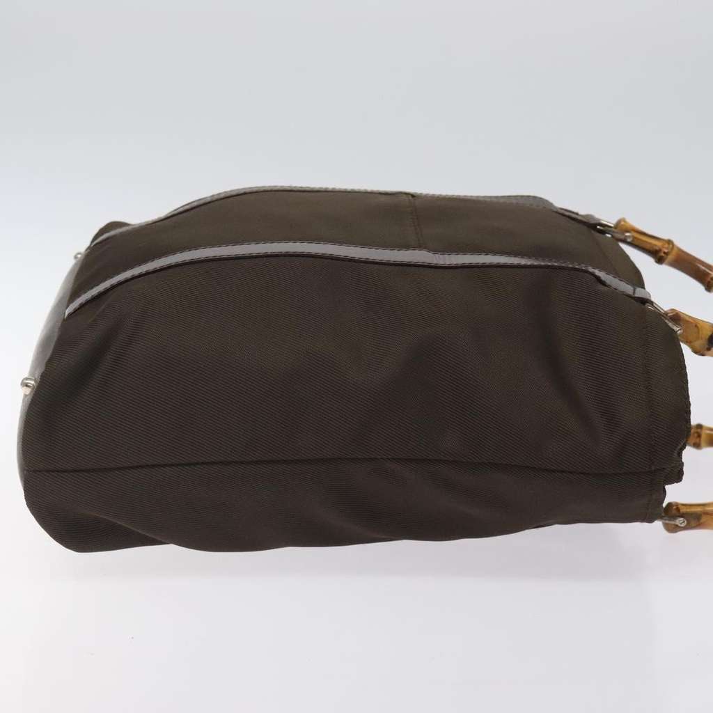 Gucci Vintage Bamboo Handle Tote Brown Good condition - Inside View