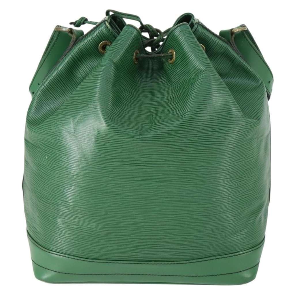 Louis Vuitton Noe Handbag Green Leather Fair condition - Back View