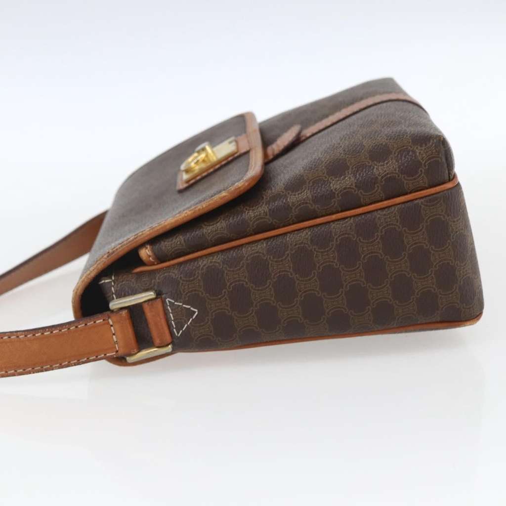 Celine Vintage Macadam Shoulder Bag Brown Canvas Fair condition - Inside View