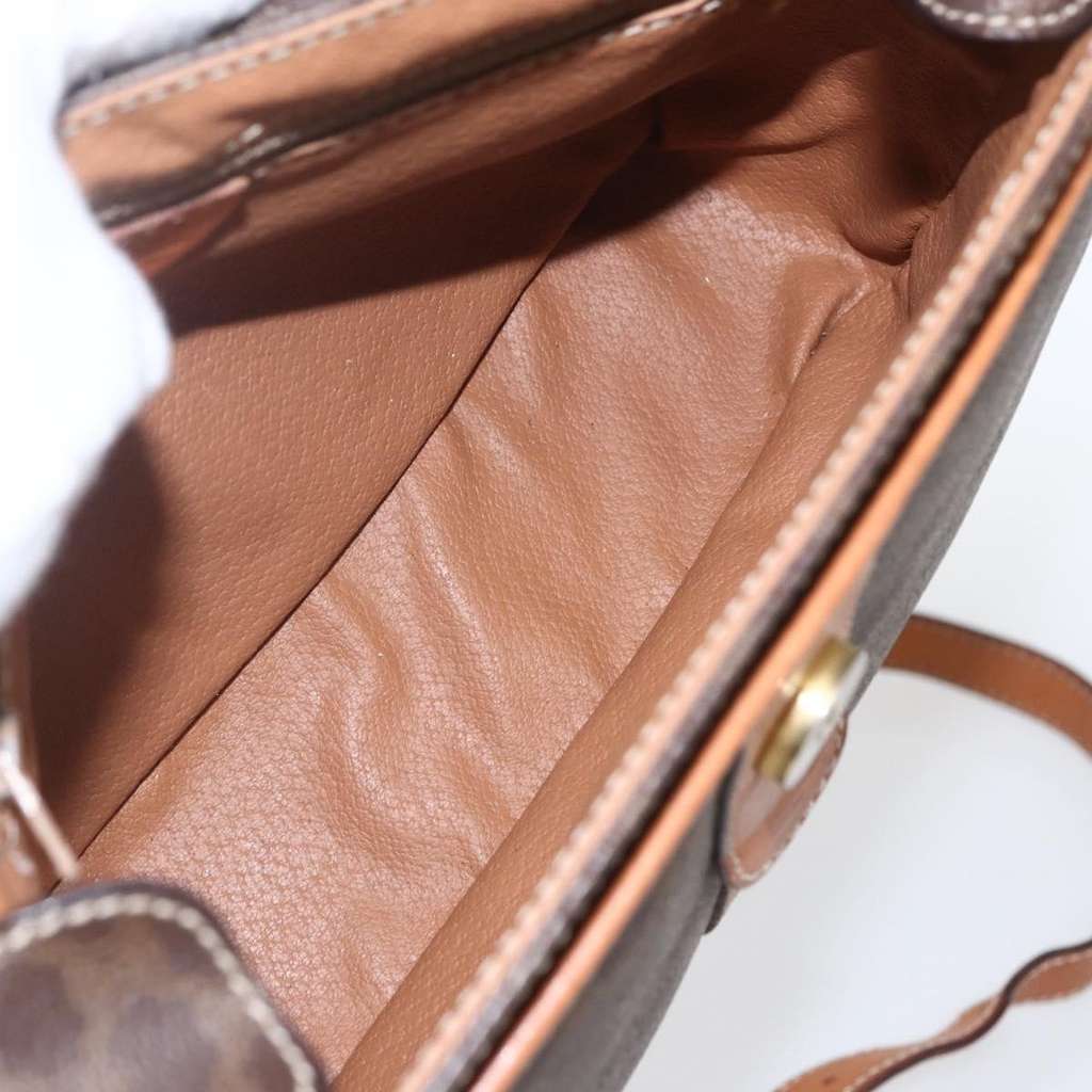 Celine Vintage Macadam Shoulder Bag Brown Canvas Fair condition - Box View