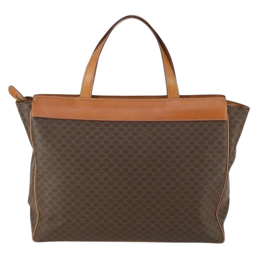 Celine Vintage Macadam Handbag Brown Canvas Good condition - Back View