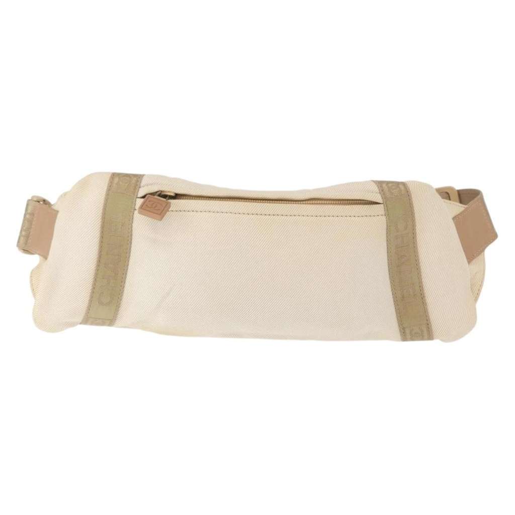 Chanel sports shoulder bag Beige Canvas Good condition - Back View