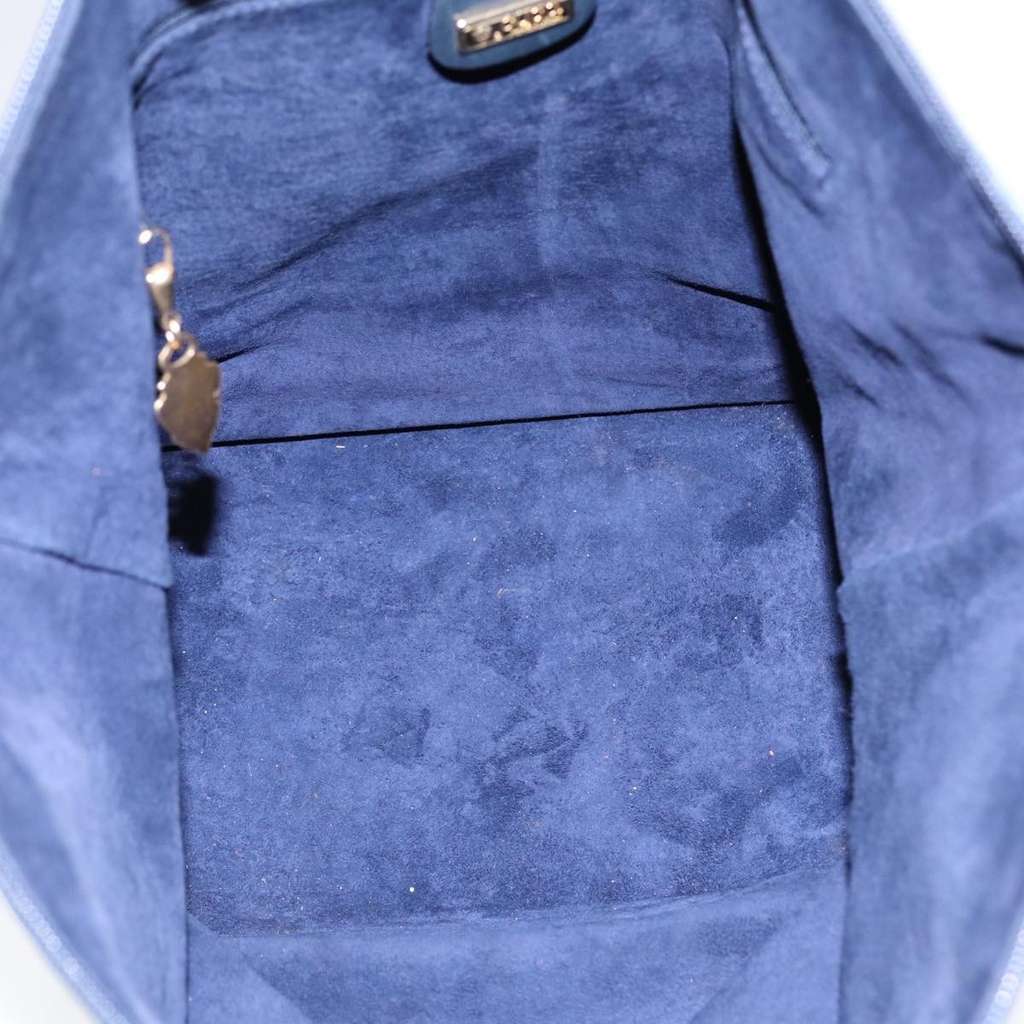 Gucci Vintage Shoulder Bag Navy Leather Good condition - Box View