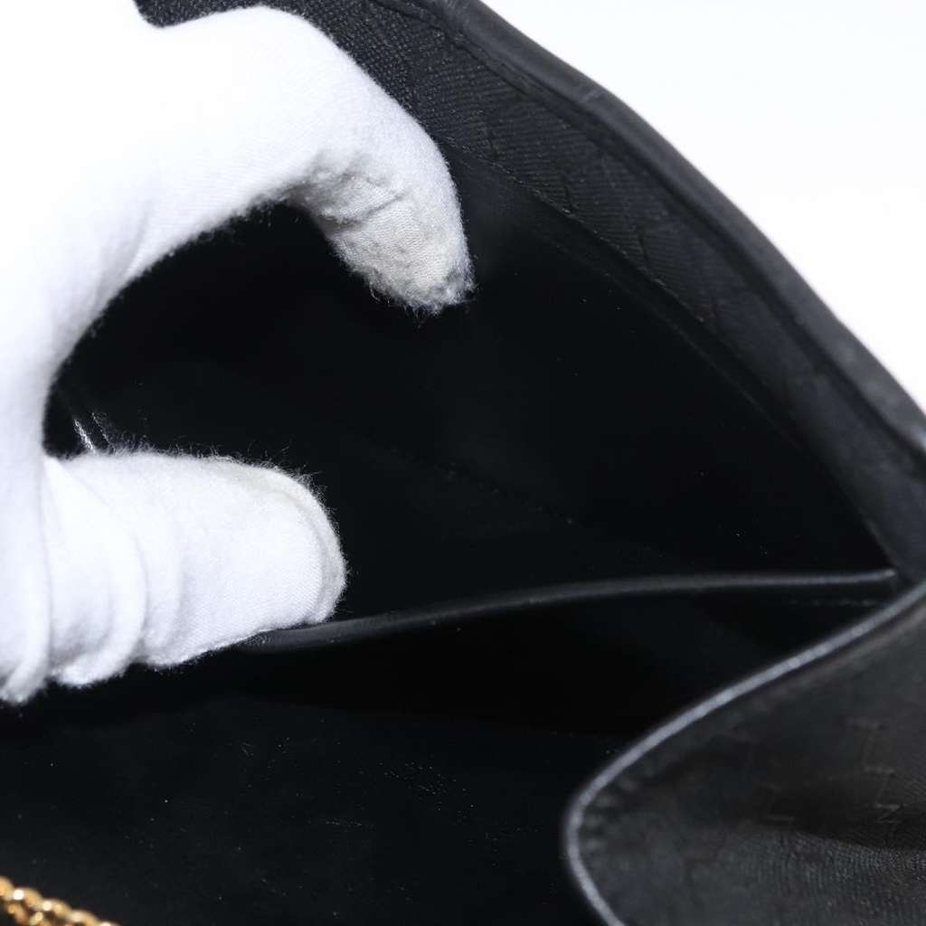 Christian Dior Vintage Honeycomb chain Black Canvas Good condition - Box View