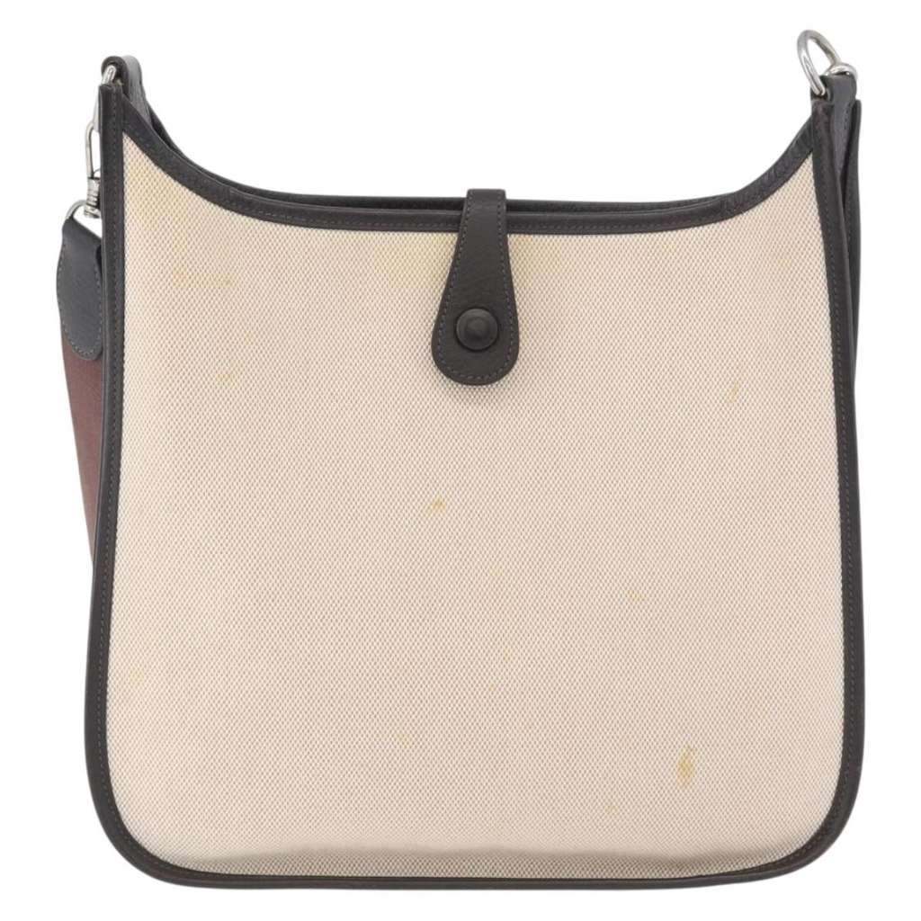 Hermès Evelyne Bag Gen II Beige Leather Fair condition - Back View