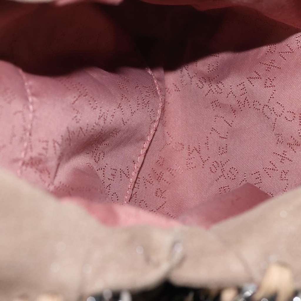 Stella Mccartney Falabella Fold Over Crossbody Bag Beige Polyester Fair condition - Box View