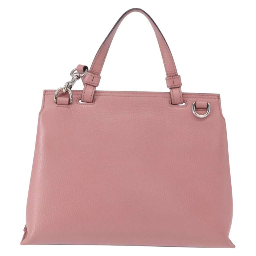 Gucci Bamboo Daily Top Handle Bag Pink Leather Good condition - Back View