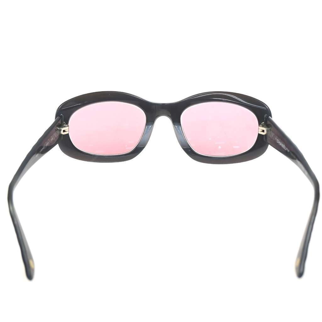 Chanel CHANEL Logo Sunglasses Eye Wear Pink Plastic Good condition - Back View