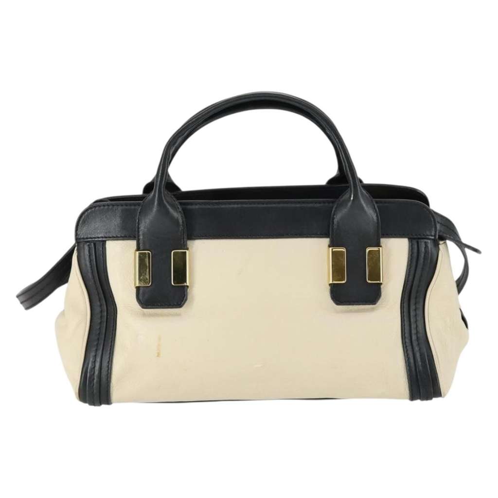 Chloe Alice Satchel White Leather Fair condition - Back View