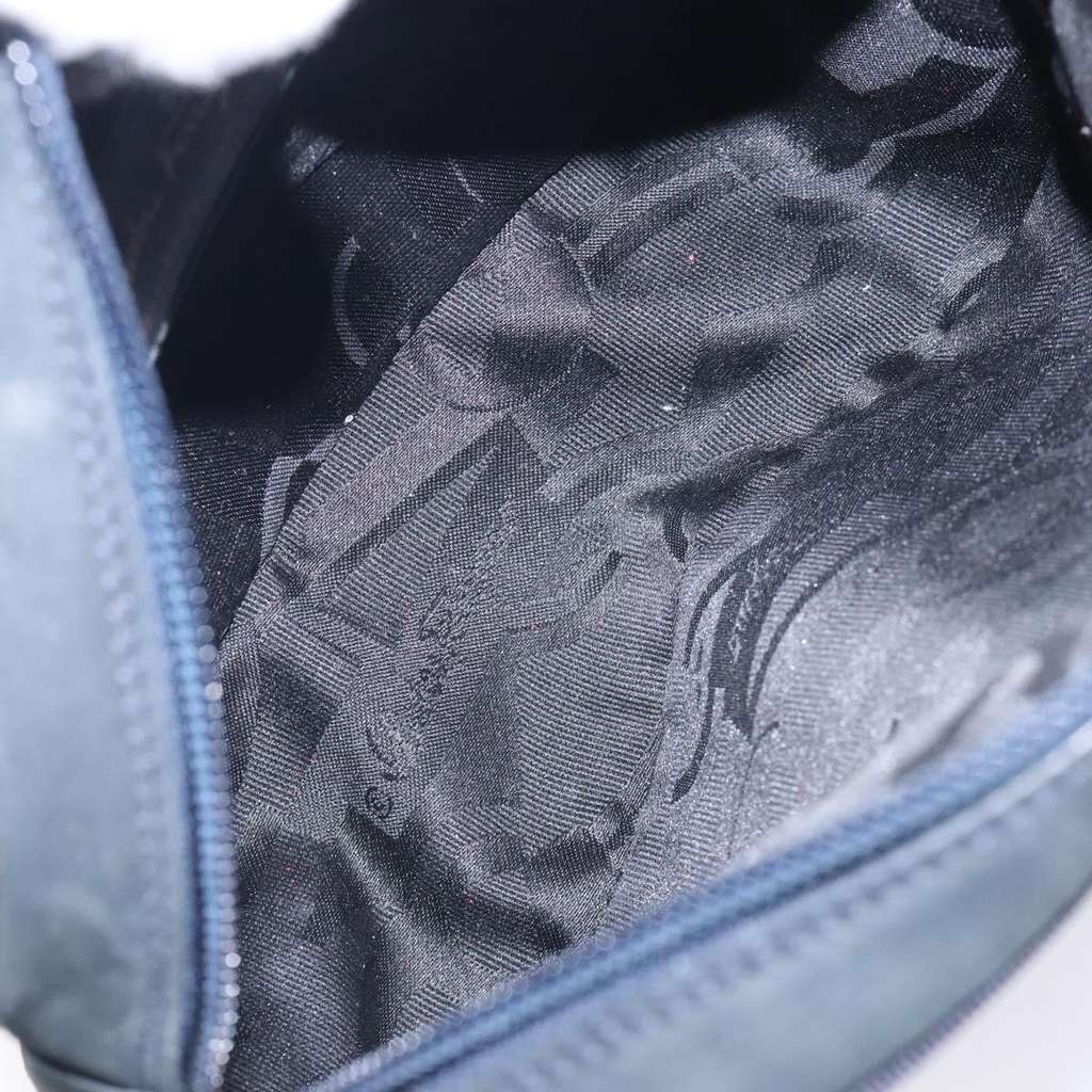 Salvatore Ferragamo Vala Shoulder Bag Navy Suede Good condition - Box View