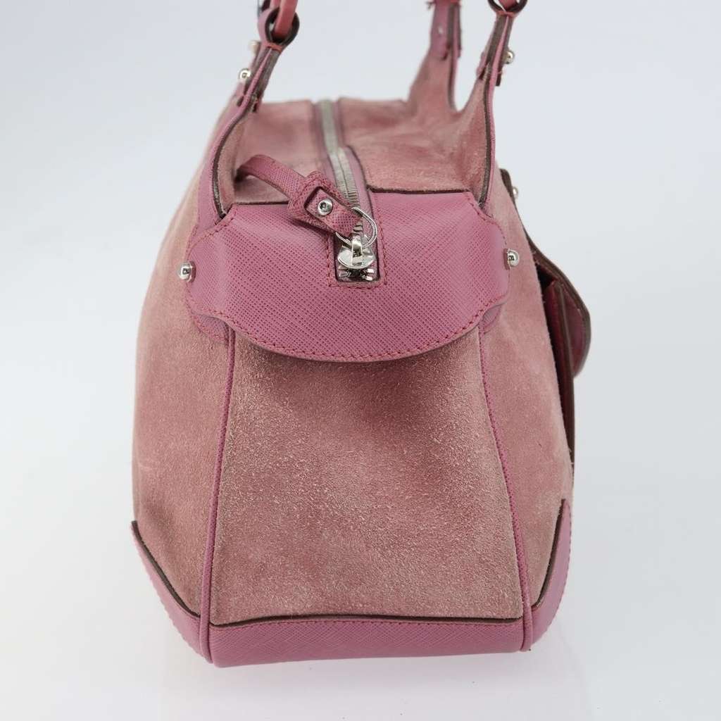 Salvatore Ferragamo Gancini handbag Pink Suede Good condition - Inside View