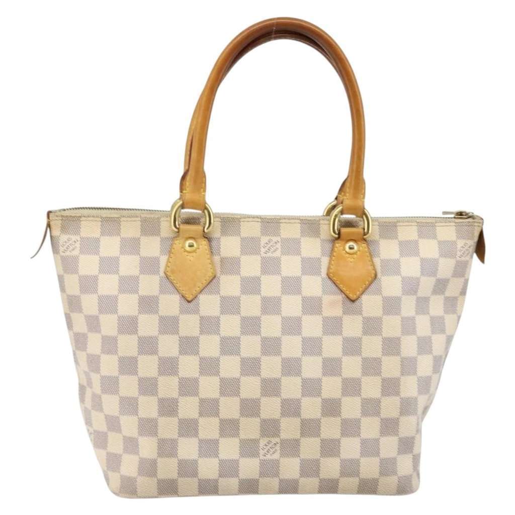 Louis Vuitton Saleya Handbag White Canvas Fair condition - Back View