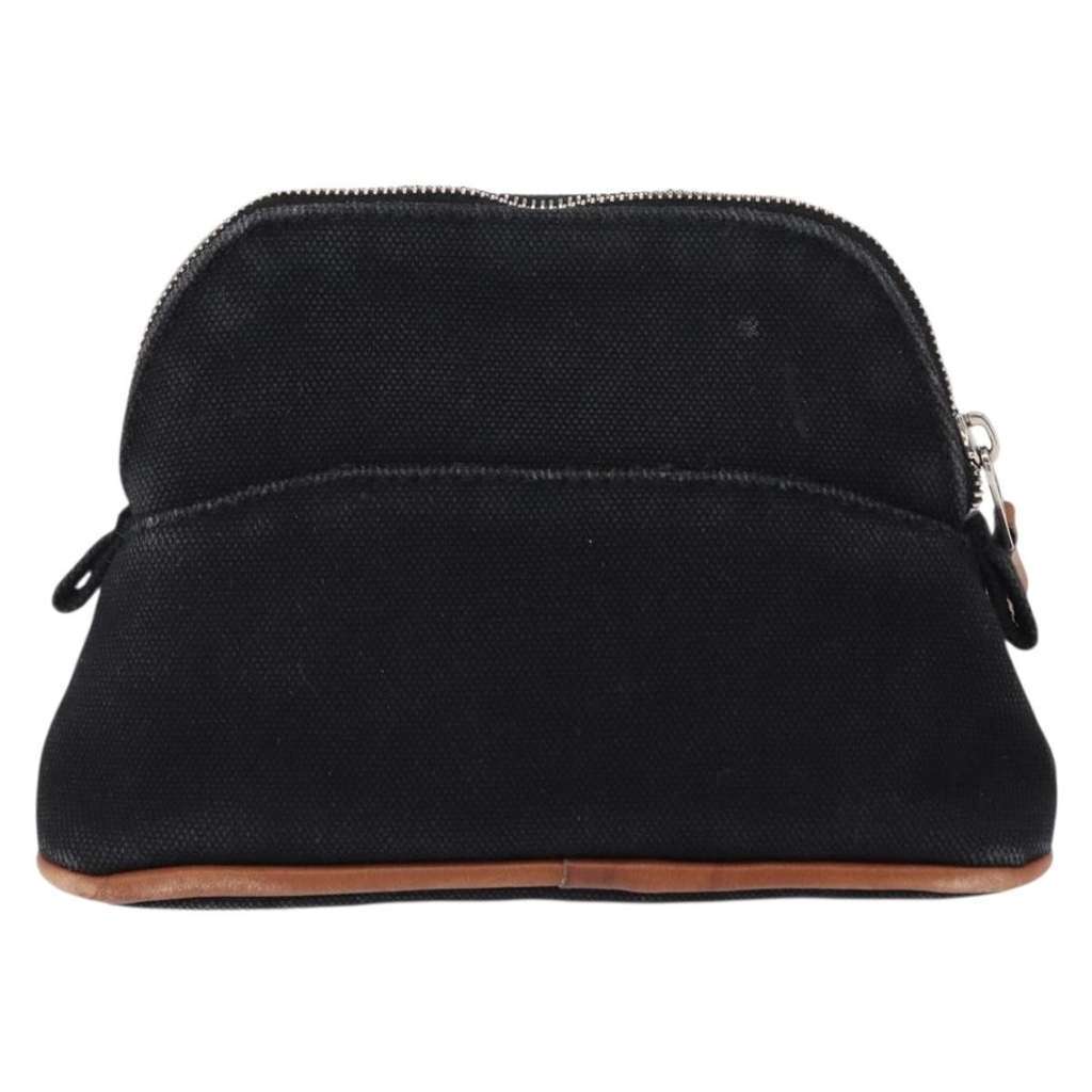 Hermès Bolide Travel Pouch Black Canvas Good condition - Back View