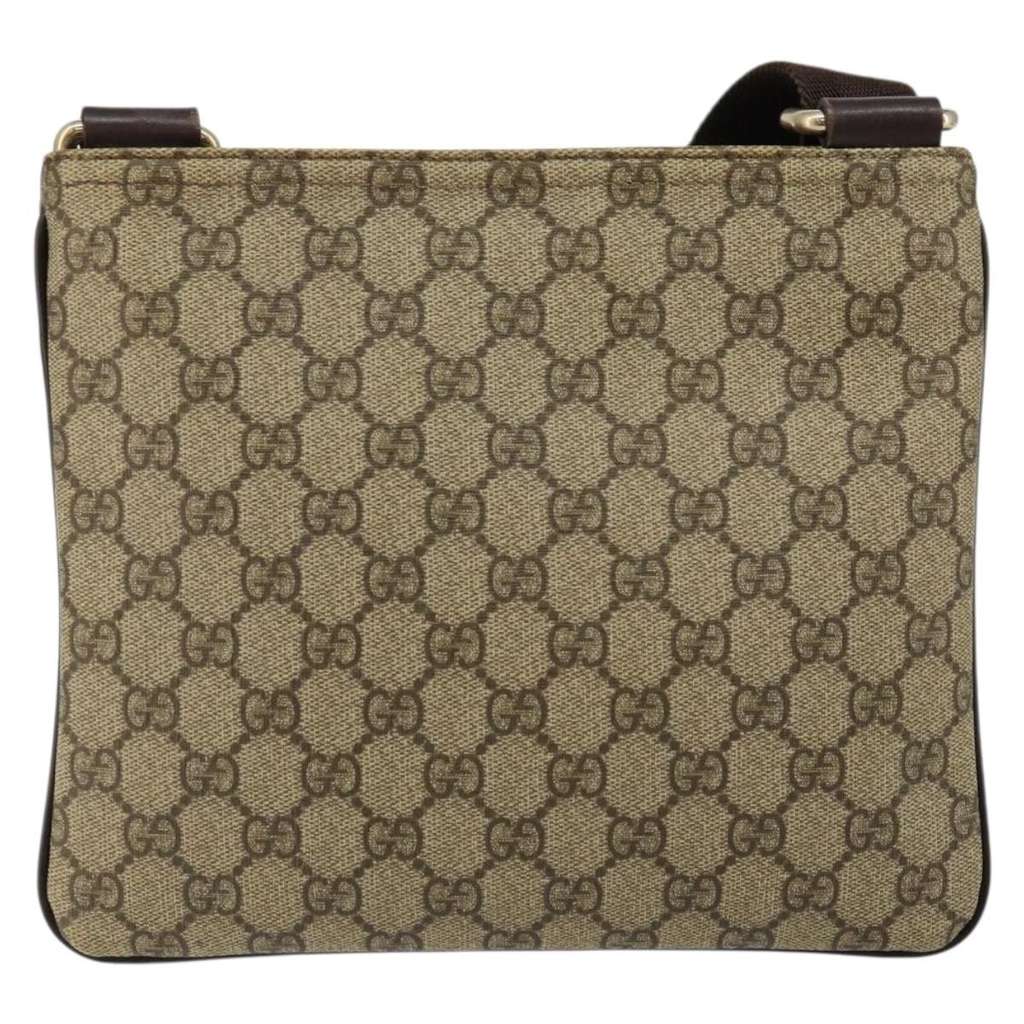Gucci Flat Messenger Bag Beige Canvas Good condition - Back View