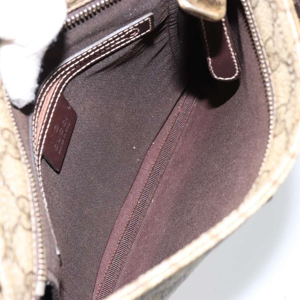 Gucci Flat Messenger Bag Beige Canvas Good condition - Box View