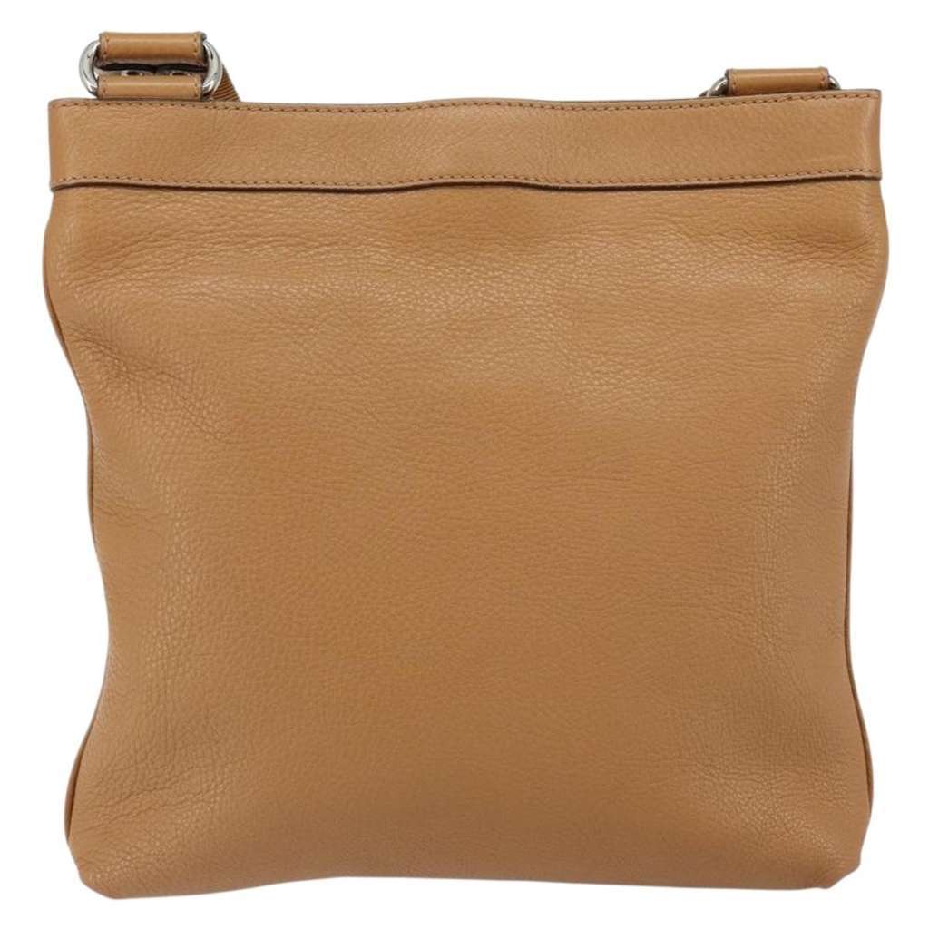 Salvatore Ferragamo Gancini Shoulder Bag Brown Leather Good condition - Back View