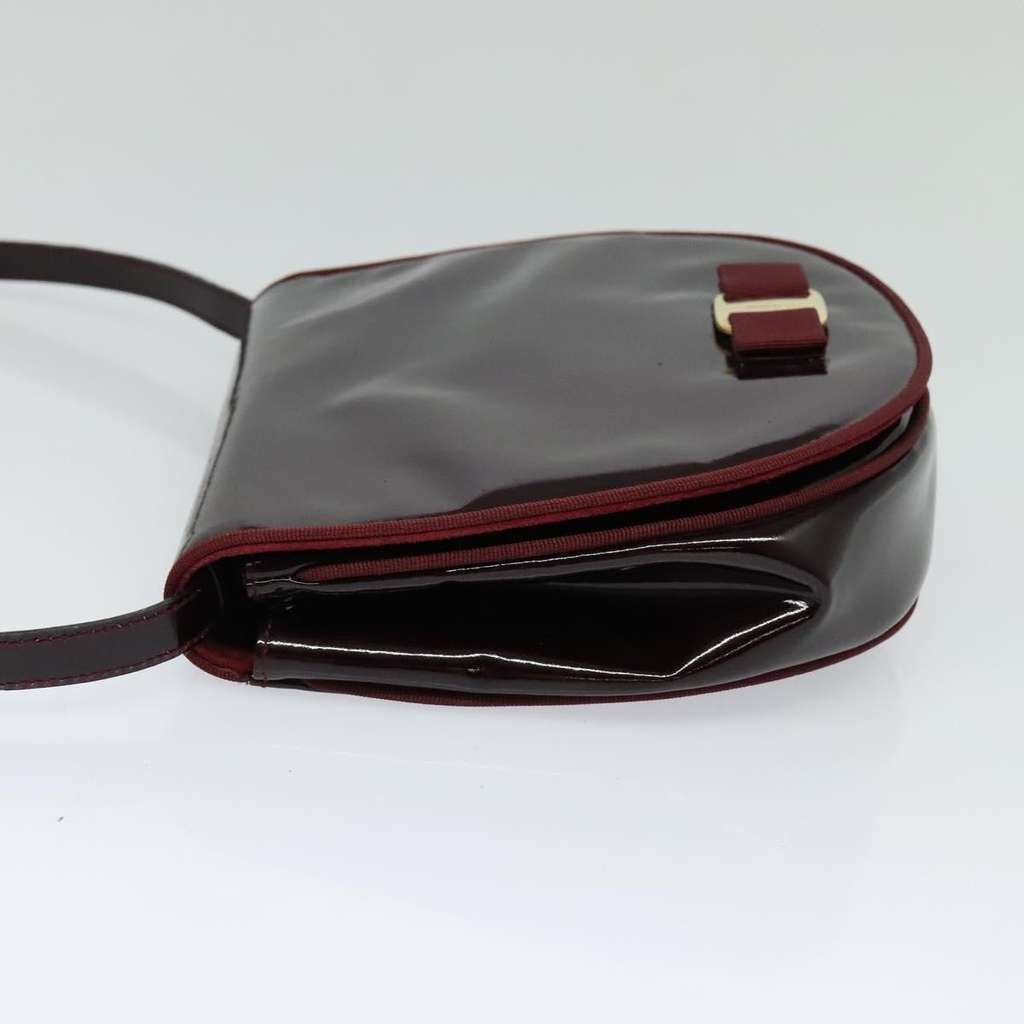 Salvatore Ferragamo Vala Shoulder Bag Burgundy Good condition - Inside View