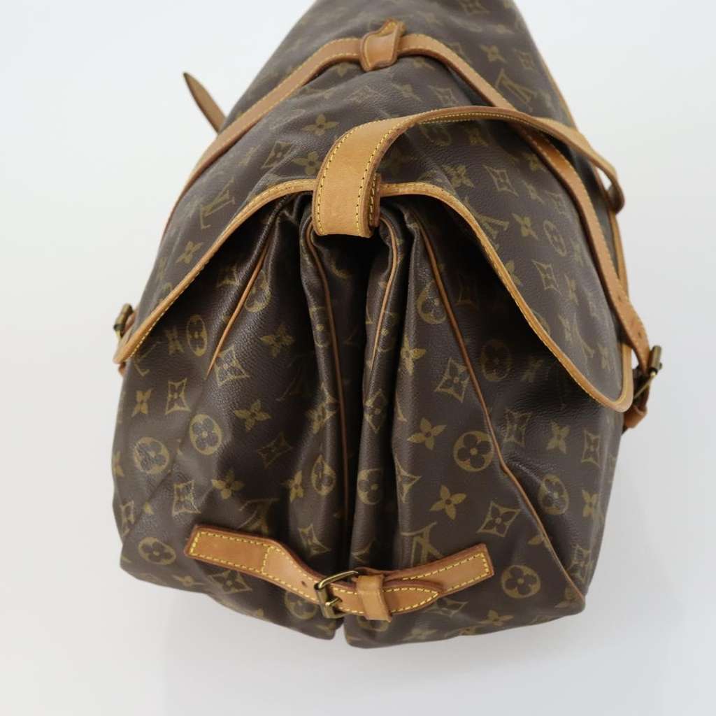 Louis Vuitton Saumur Handbag Brown Canvas Good condition - Inside View