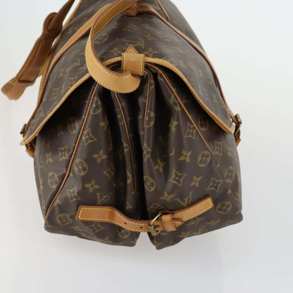 Louis Vuitton Saumur Handbag Brown Canvas Good condition - Model View