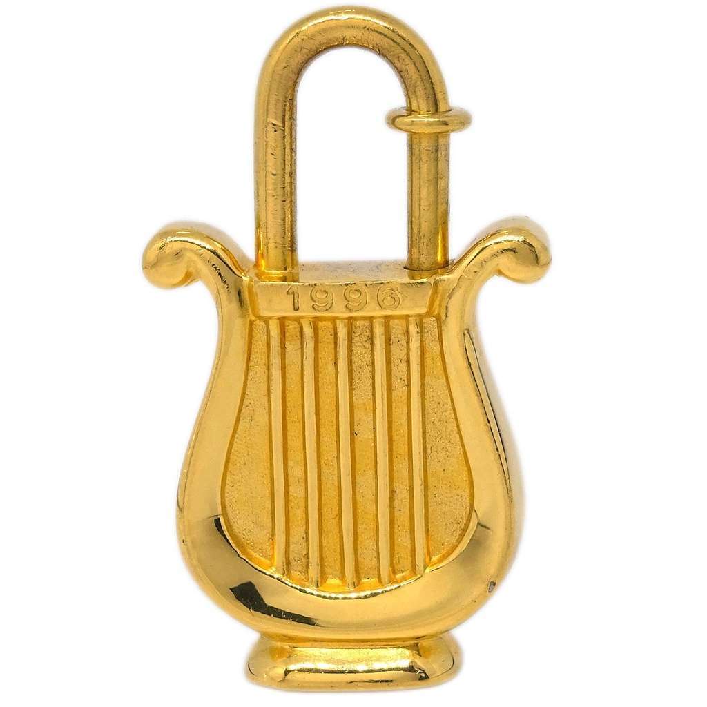 Hermès Harp Cadena Padlock Gold Good condition - Back View