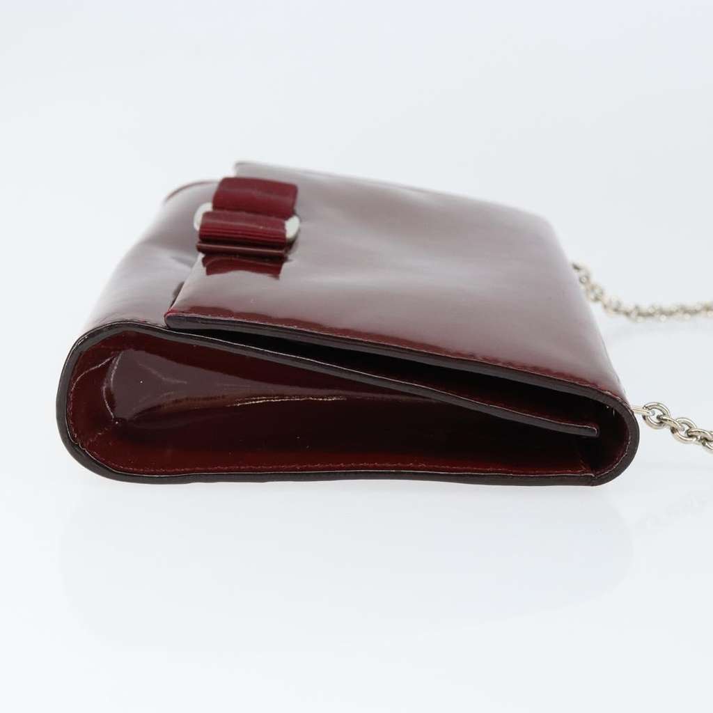 Salvatore Ferragamo Vala Chain Shoulder bag Red Good condition - Inside View