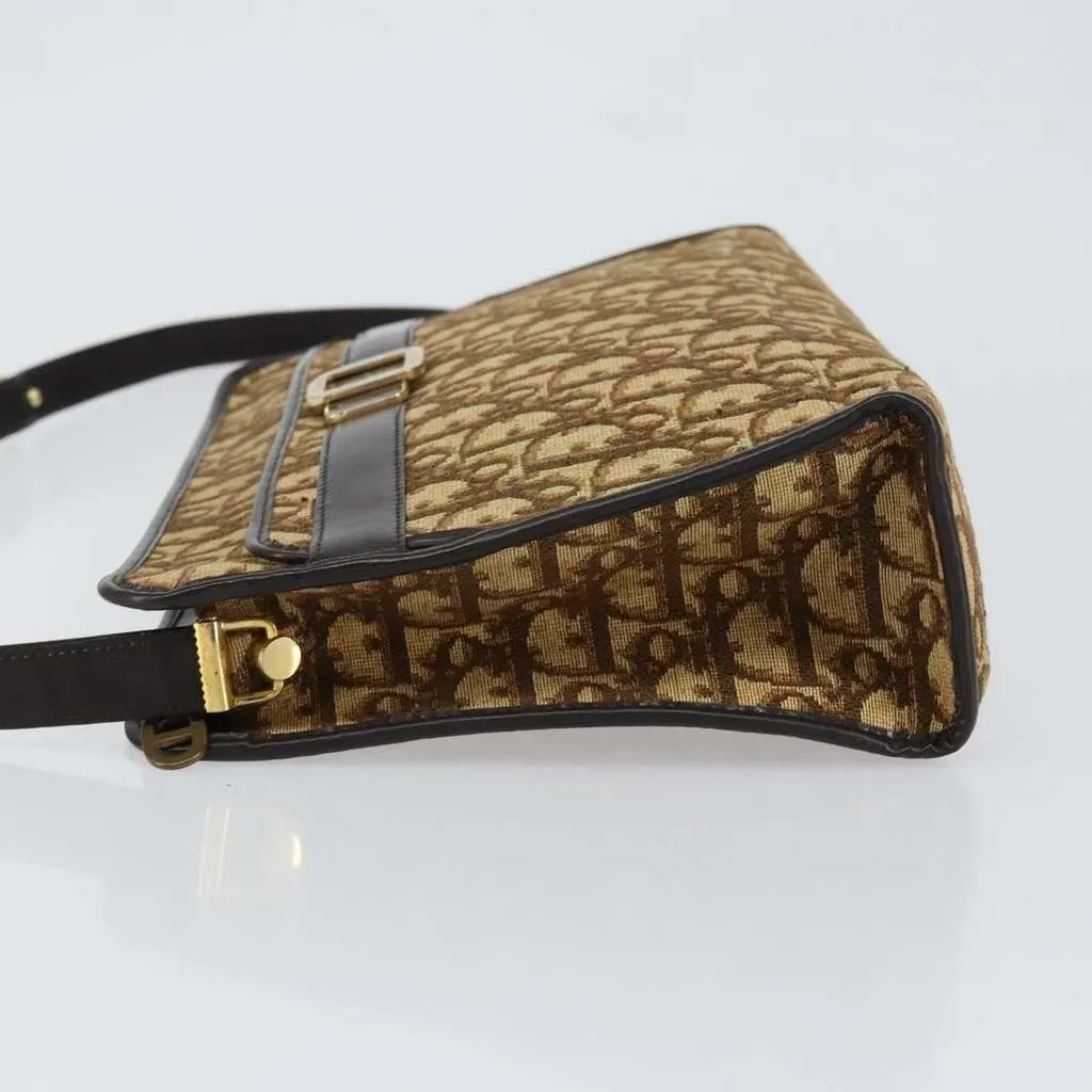 Dior Trotter shoulder bag Beige Canvas Good - Model View