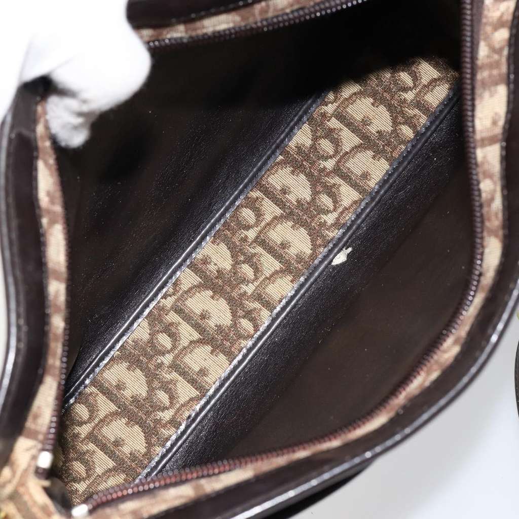 Christian Dior Trotter shoulder bag Beige Canvas Good condition - Box View