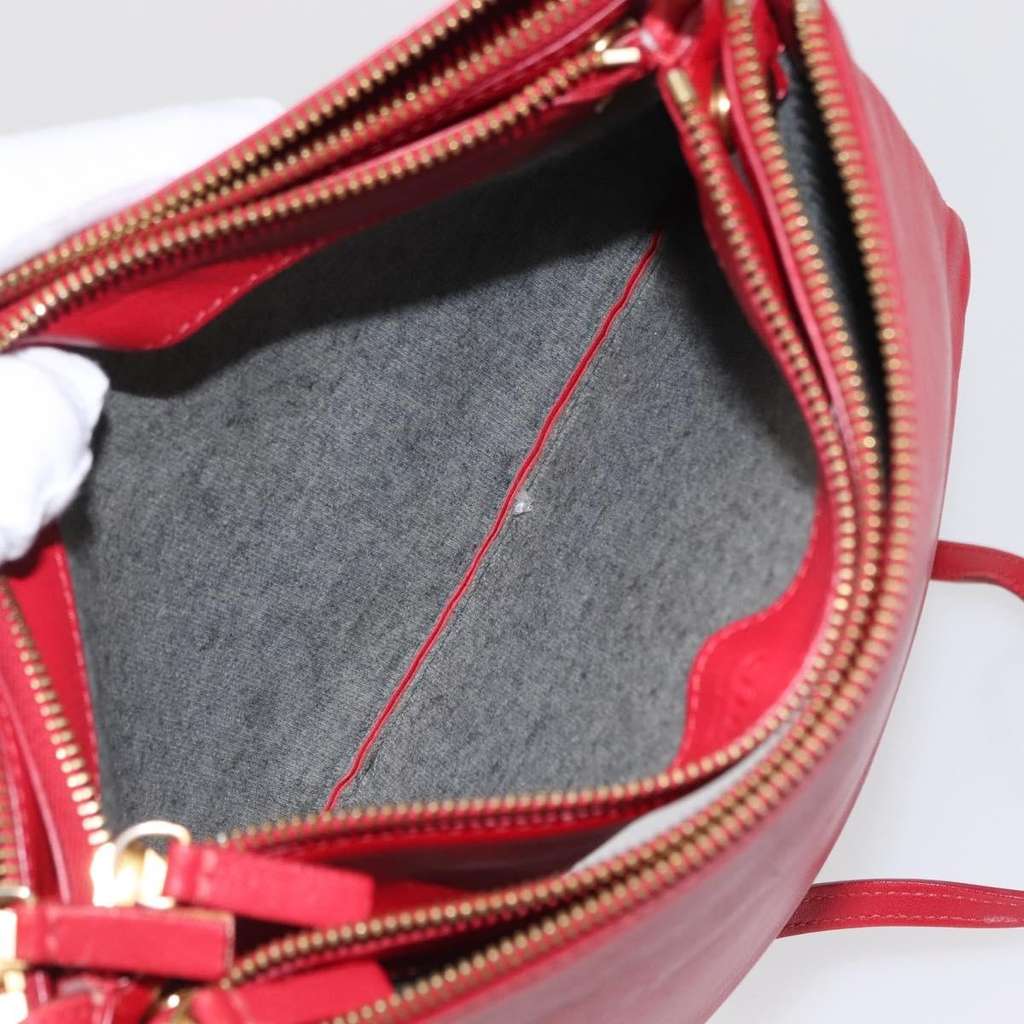 Celine Trio Crossbody Bag Red Leather Good condition - Box View