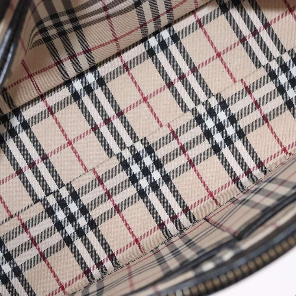 Burberry Vintage tote bag Black Leather Good condition - Box View