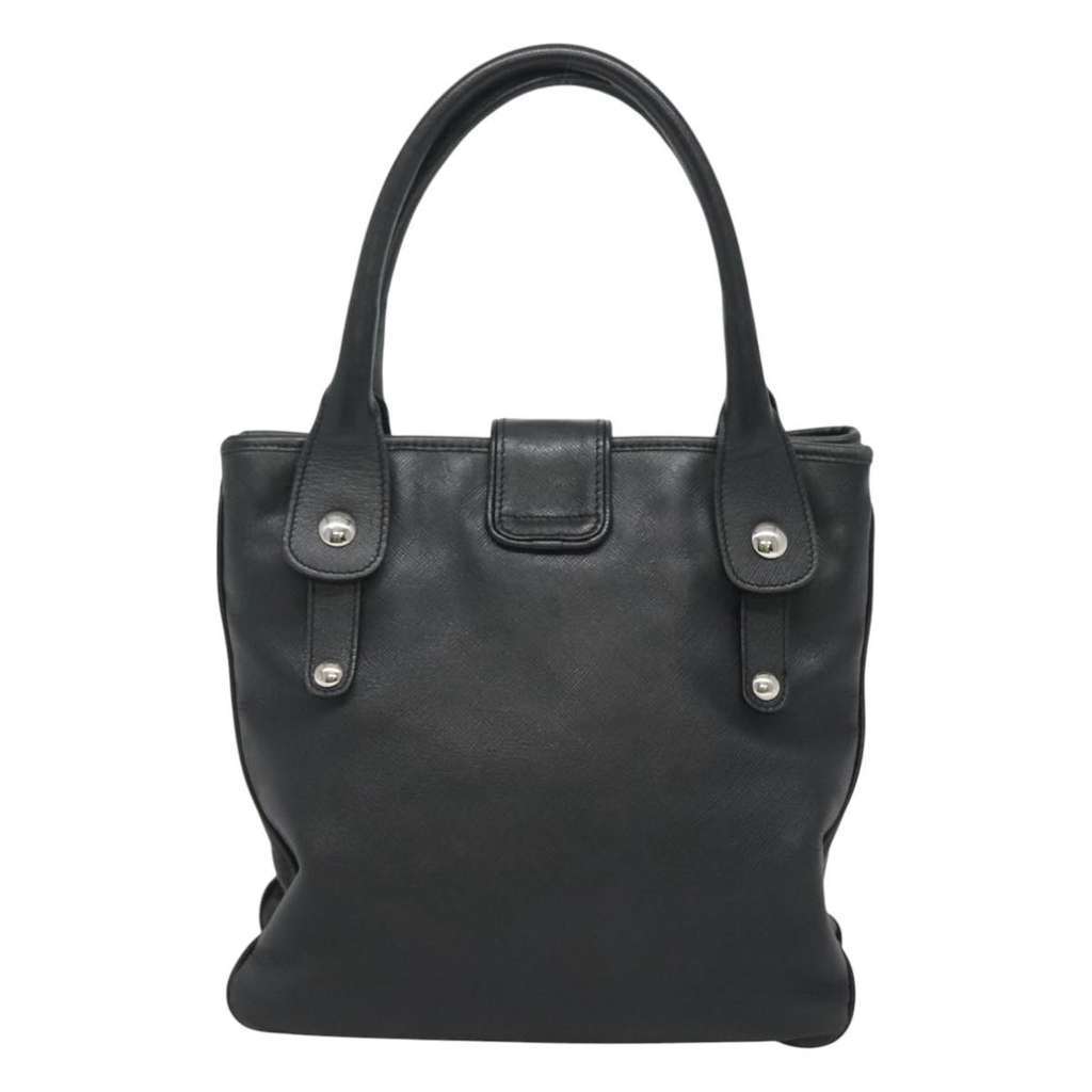 Salvatore Ferragamo Gancini handbag Black Leather Good condition - Back View