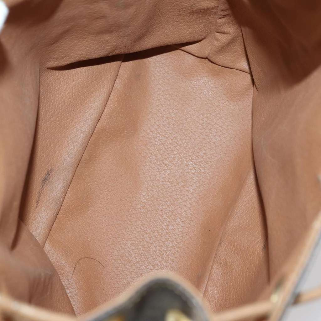 Celine Vintage Drawstring Flap Backpack Brown Canvas Good condition - Box View