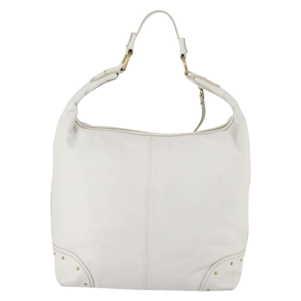 Bally Vintage Shoulder Bag White Leather Good condition - Back View
