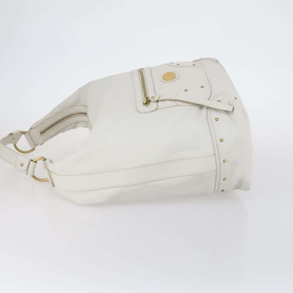 Bally Vintage Shoulder Bag White Leather Good condition - Model View