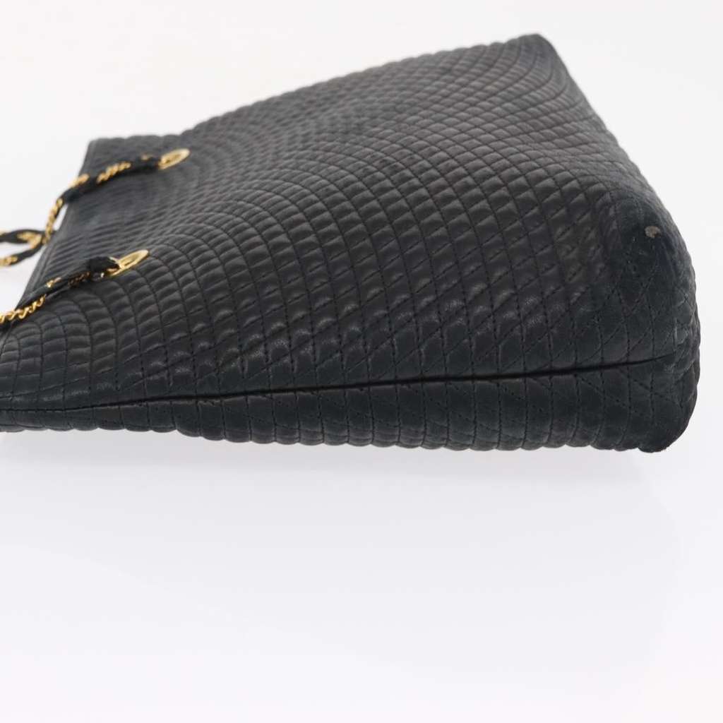 Bally Vintage Chain Shoulder Bag Black Leather Fair condition - Model View