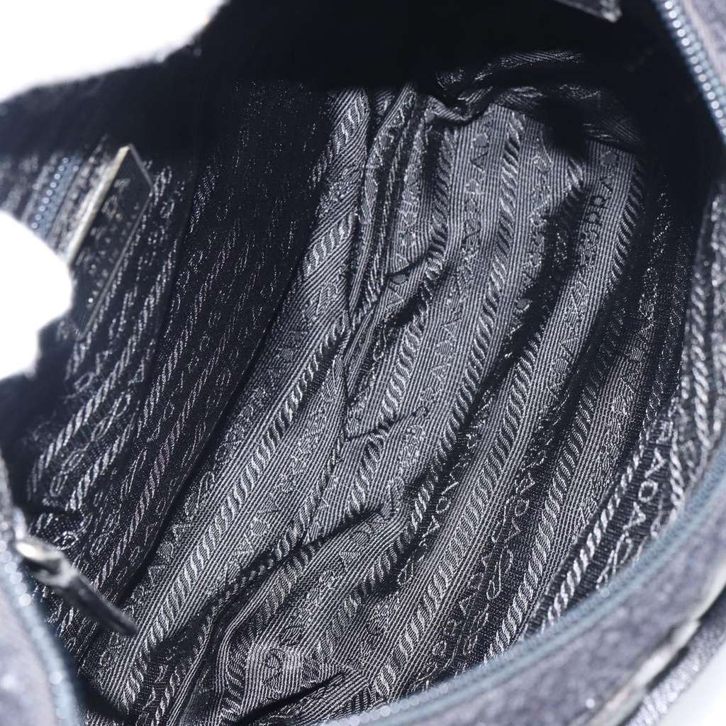 Prada Vintage Shoulder Bag Black Wool Good condition - Box View