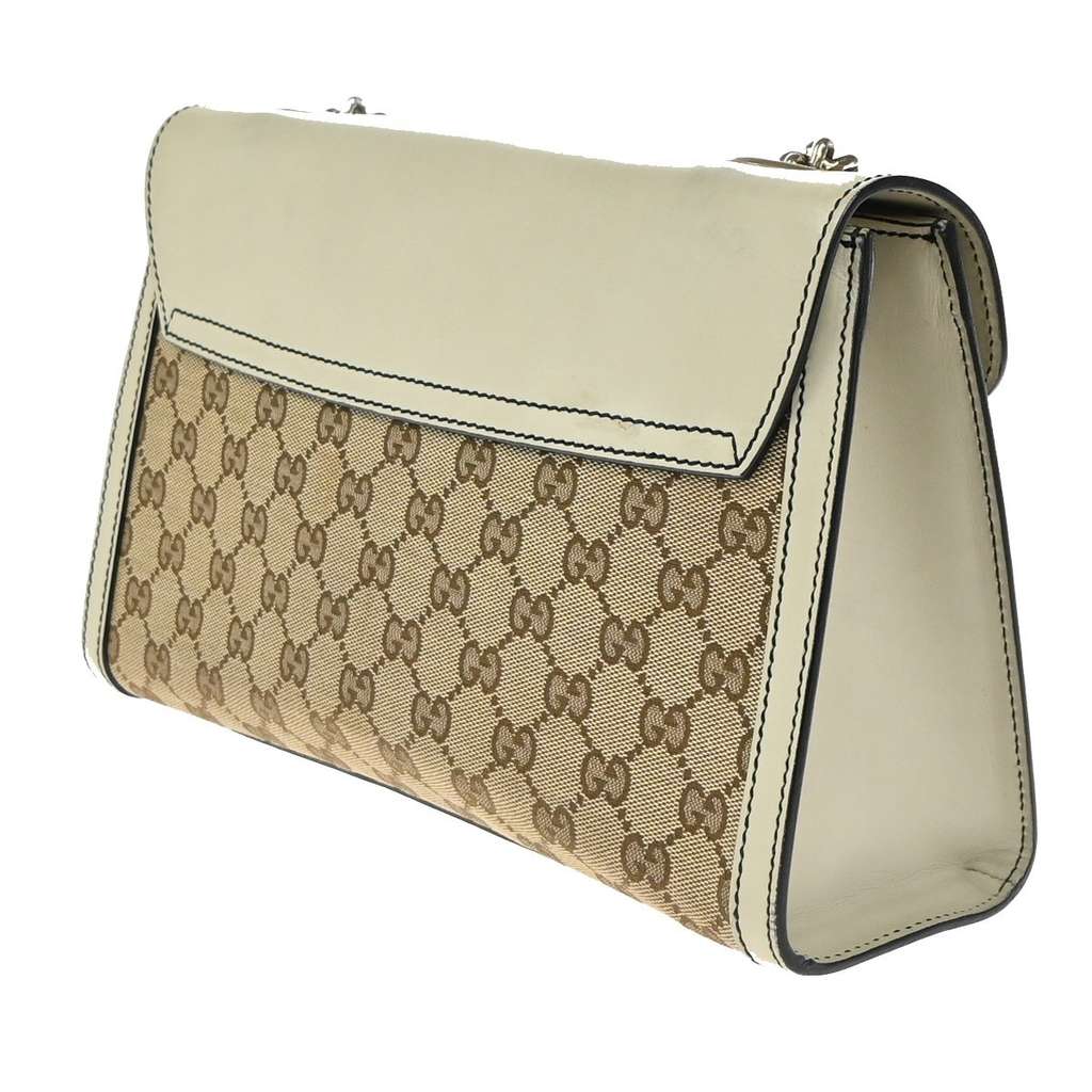 Gucci Emily Chain Flap Shoulder Bag Brown Canvas Good condition - Model View