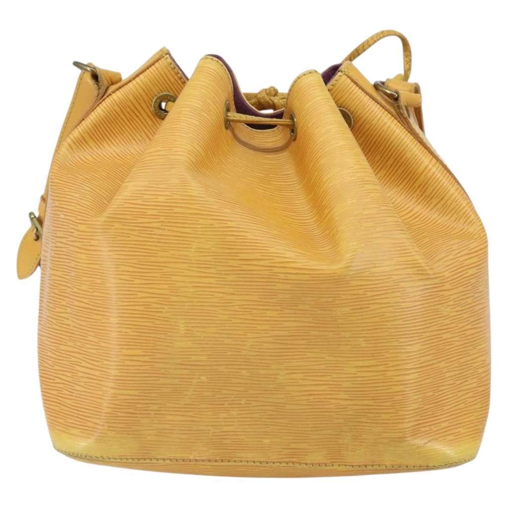 Louis Vuitton Petit Noe Handbag Yellow Leather Fair condition - Back View
