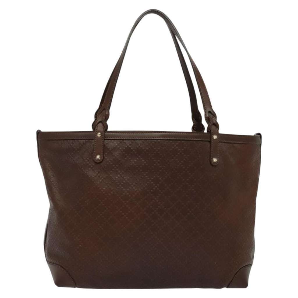 Gucci Craft Tote Brown Leather Good condition - Back View