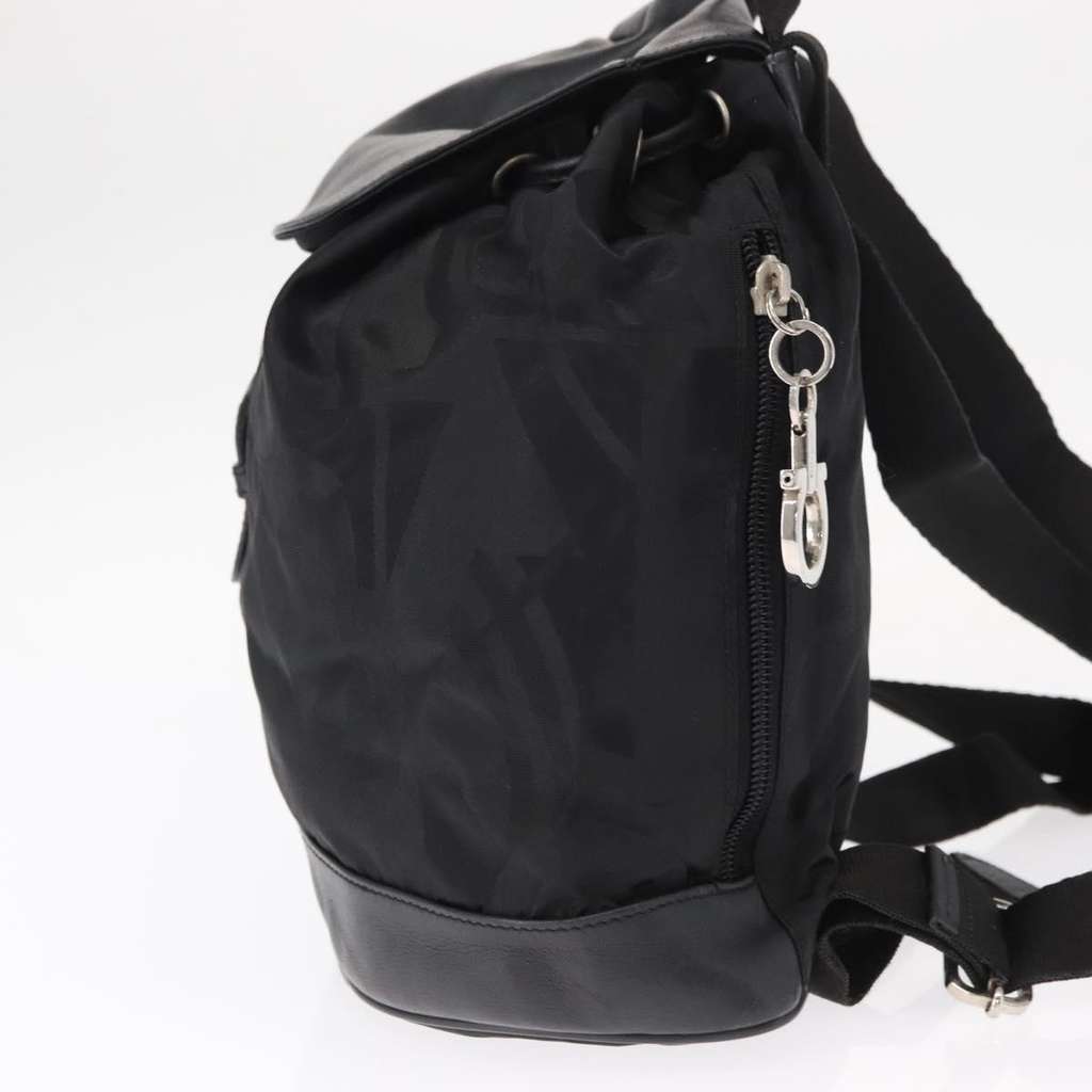 Salvatore Ferragamo Gancini Backpack Black Good condition - Inside View