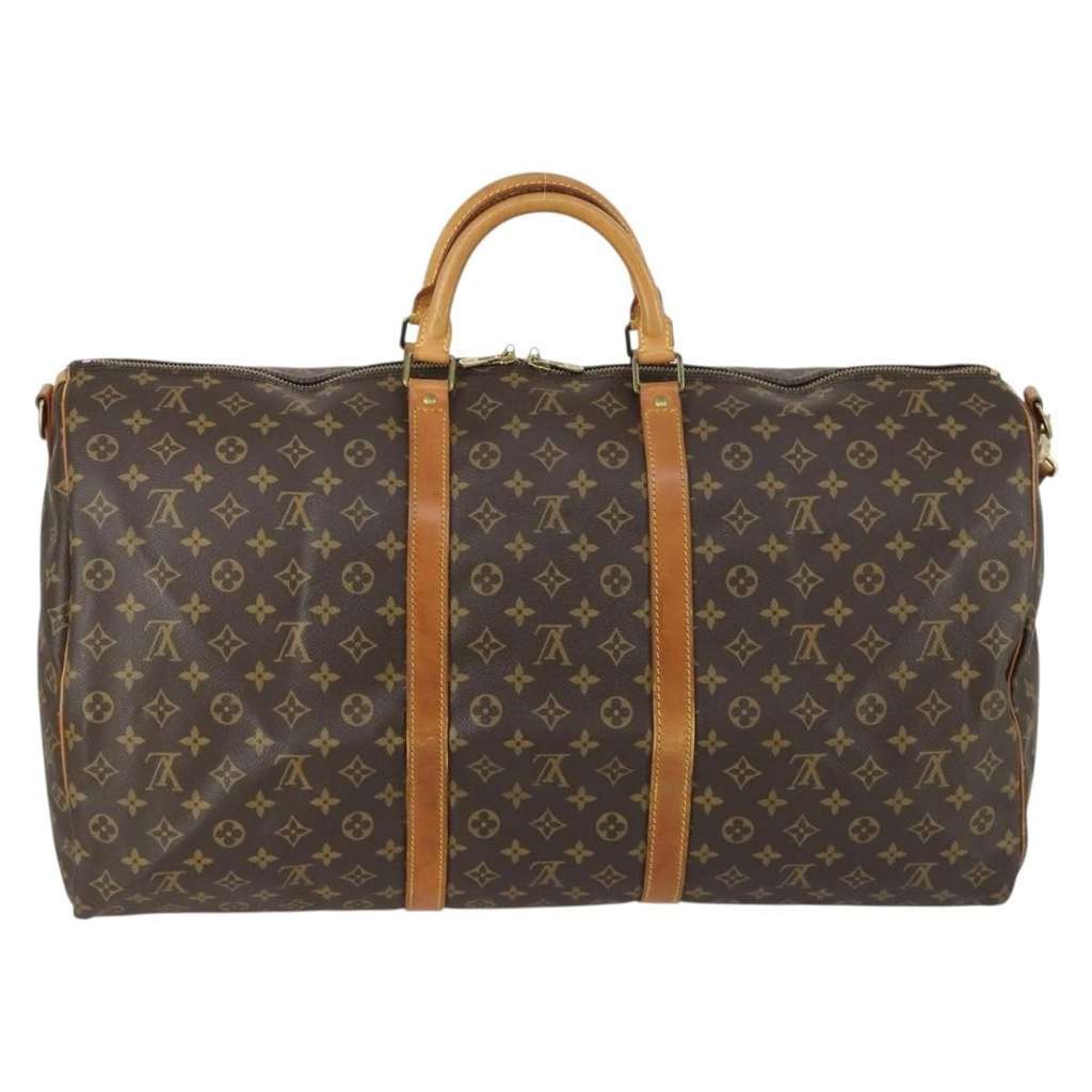 Louis Vuitton Keepall Bandouliere Bag Brown Canvas Good condition - Back View