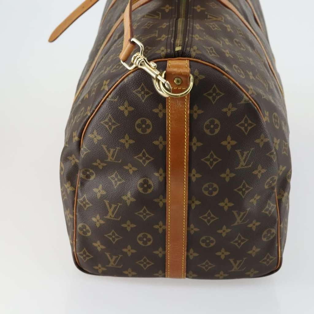 Louis Vuitton Keepall Bandouliere Bag Brown Canvas Good condition - Model View