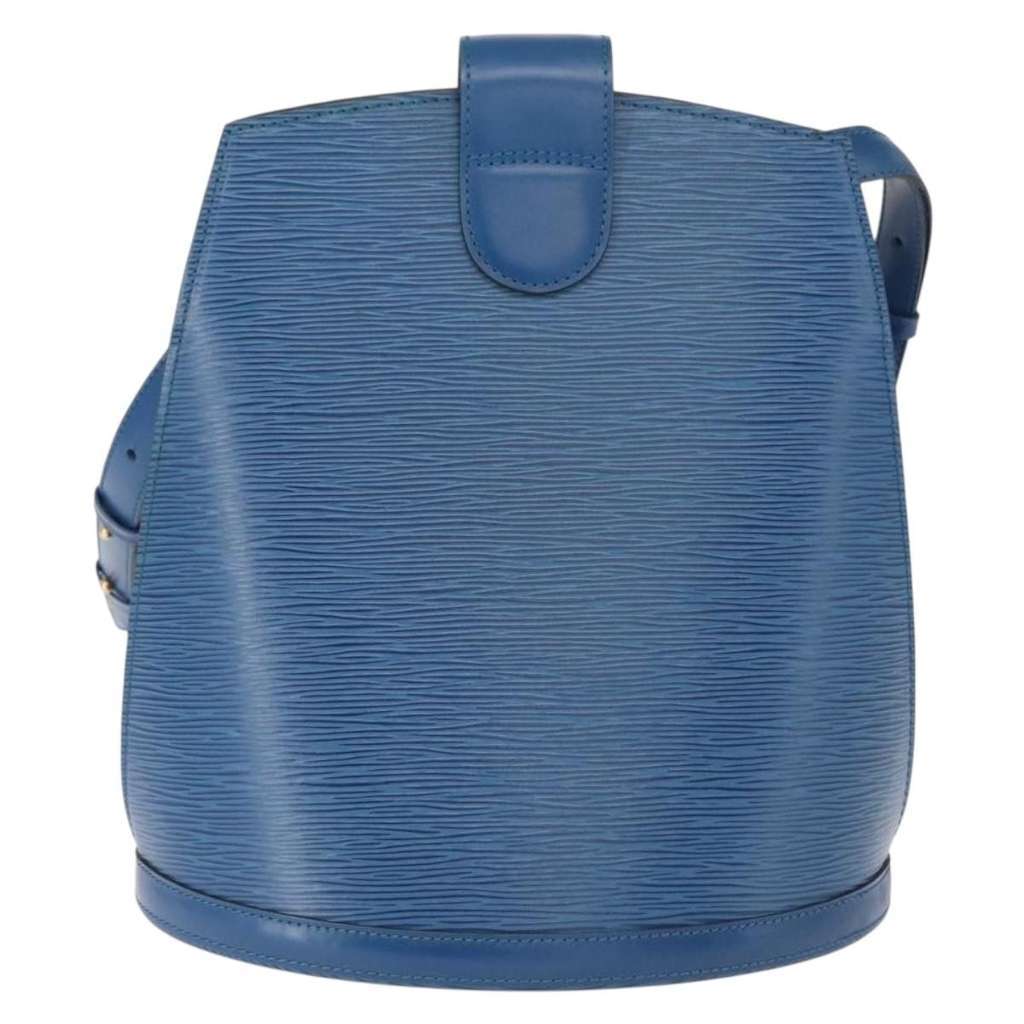 Louis Vuitton Cluny Shoulder Bag Blue Leather Good condition - Back View