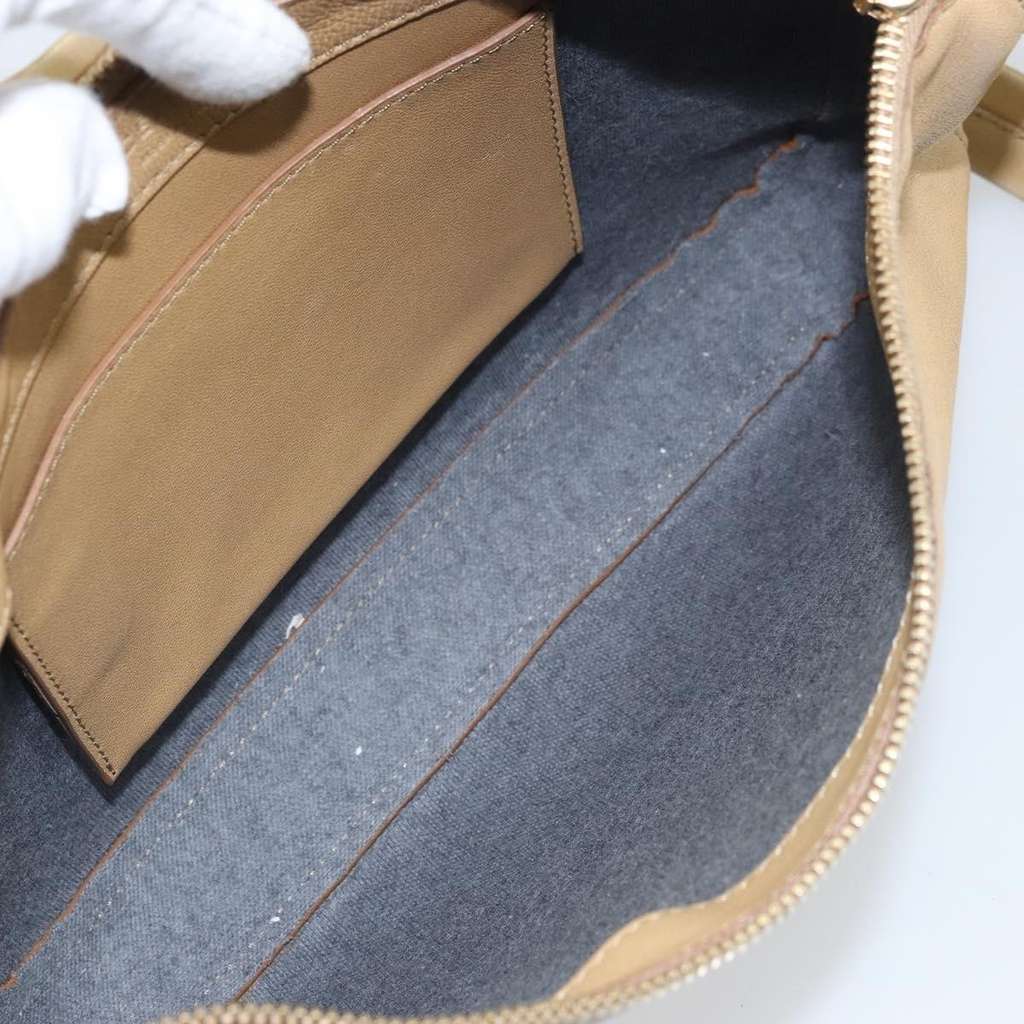 Celine Vintage Shoulder Bag Beige Leather Good condition - Box View