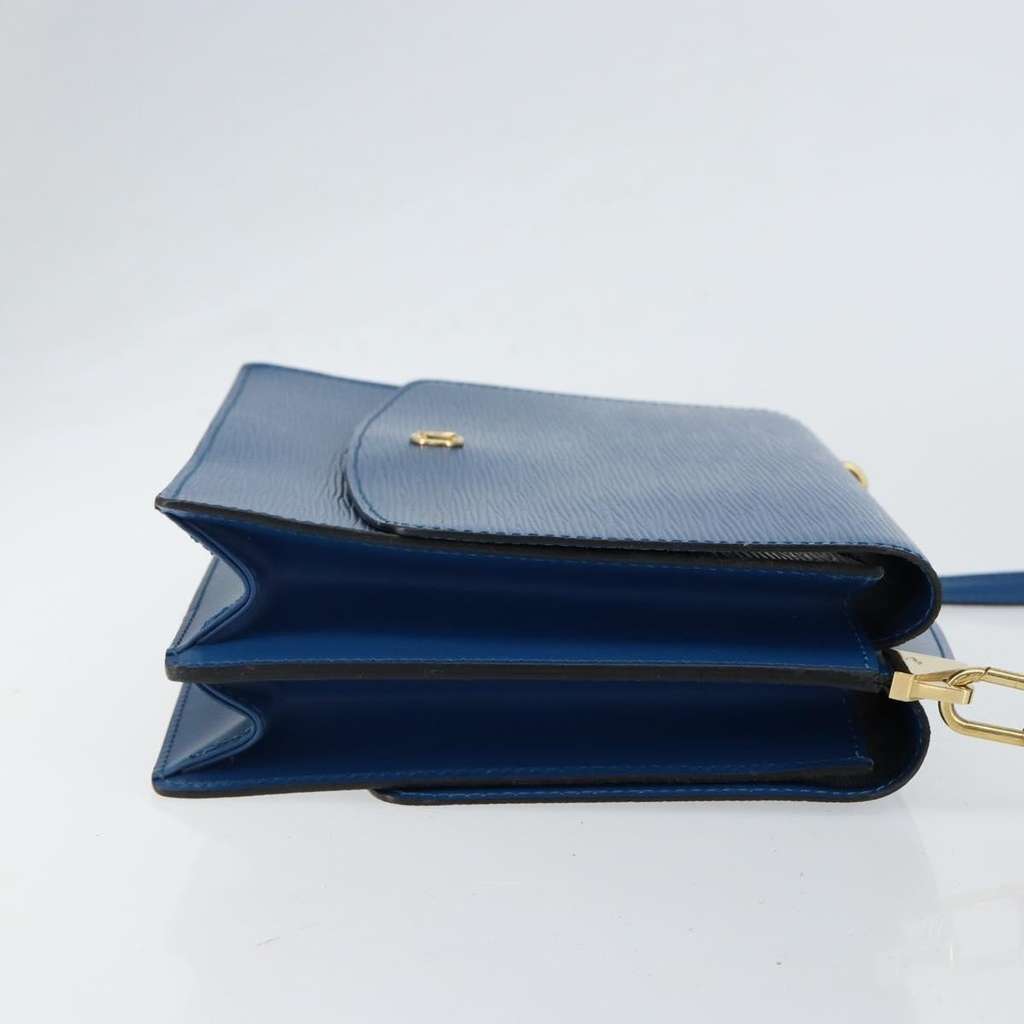 Louis Vuitton Grenelle Shoulder Bag Blue Leather Good condition - Inside View